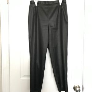 Vintage Mantles Petite Faux Leather Trousers Dress Formal Pants 8 Petite Black